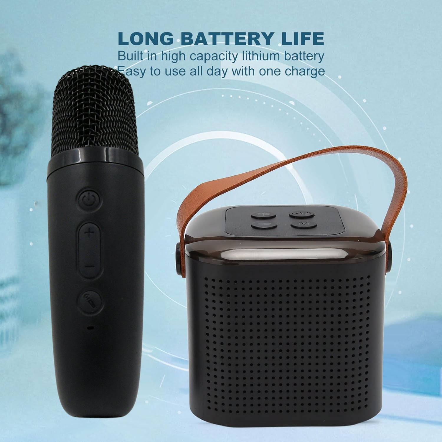 Wireless Speaker Microphone Set, RGB Light Support Memory Card PortableKaraoke Machine Perfect for Travel TV Wireless Speaker Microphone Set, RGB Light Support Memory Card PortableKaraoke Machine Perfect for Travel TV